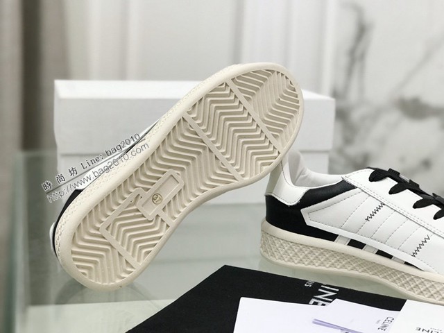 Celine專櫃女鞋 賽琳2022貝殼頭堪比阿迪還香的帆布鞋 平底小白鞋 dx3496
